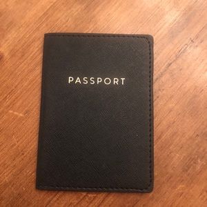 Black and gold passport cover